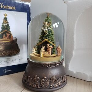Fontanini Musical Glitterdome Nativity Scene O Little Town of Bethlehem